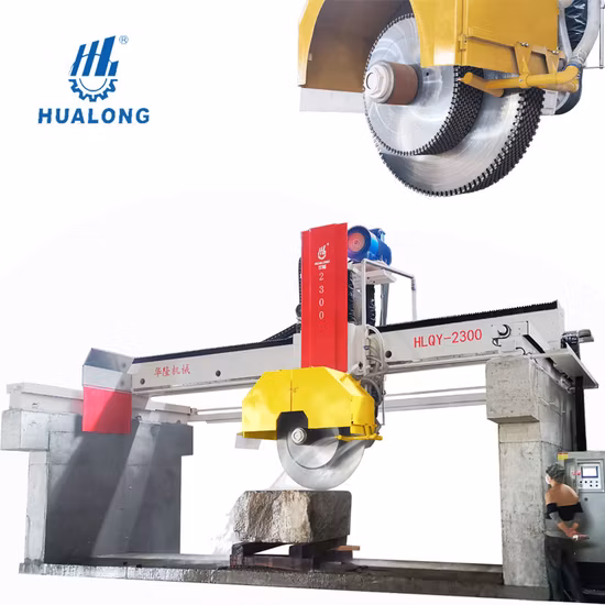 Hualong Automatic Multi-Head High Efficiency Stone Grinding Polishing Machine for Granite Marble Quartz Concrete Countertop Slabs with Frankfurt Head