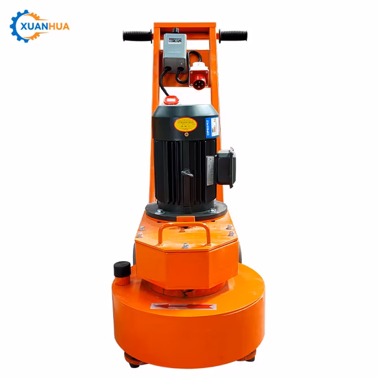 Industrial Hand Push 4 Head 12 Disc Electric Large Area Epoxy Concrete Floor Prep Grinder Polisher Equipment