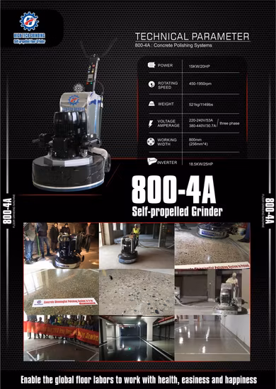 Automatic Walking Self Propelled Prep Grinder Equipment Concrete Polishing and Grinding Machine
