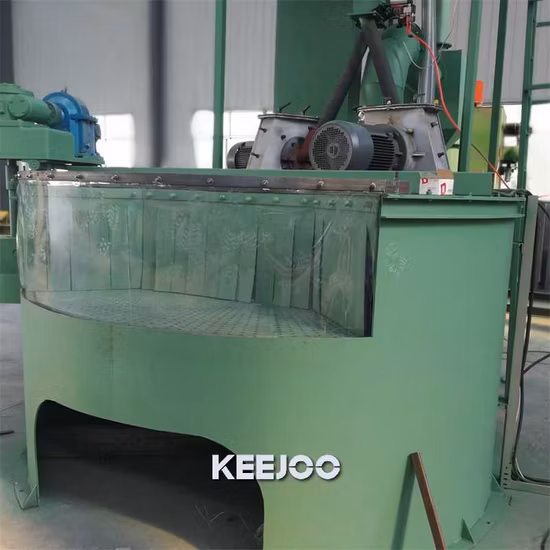 1350*560mm Double Rotary Table Shot Blasting Machine for Cleaning Forgings Castings
